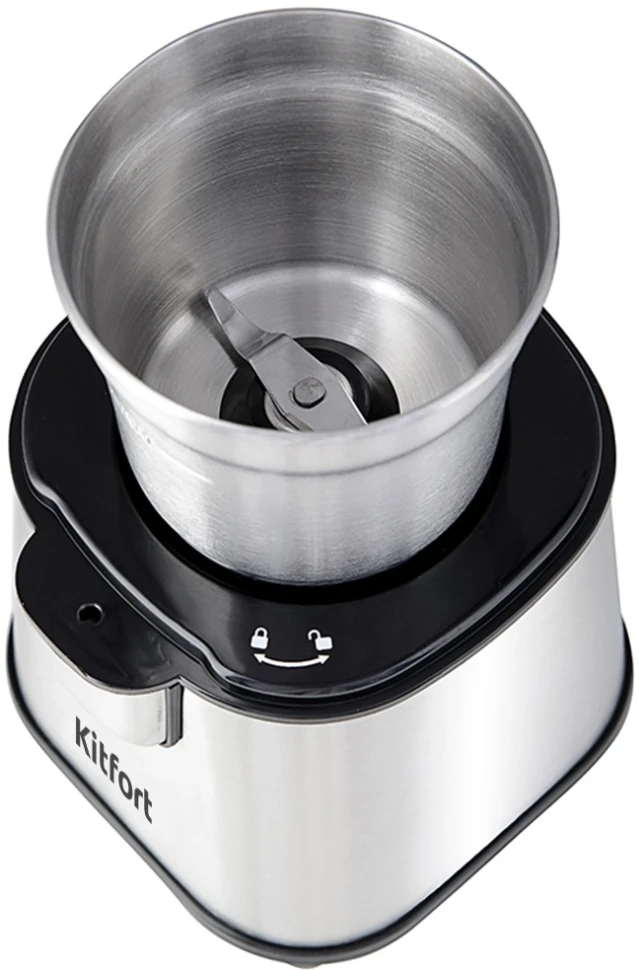 Кофемолка Kitfort КТ-1315 180Вт сист.помол.:ротац.нож вместим.:60гр серебристый