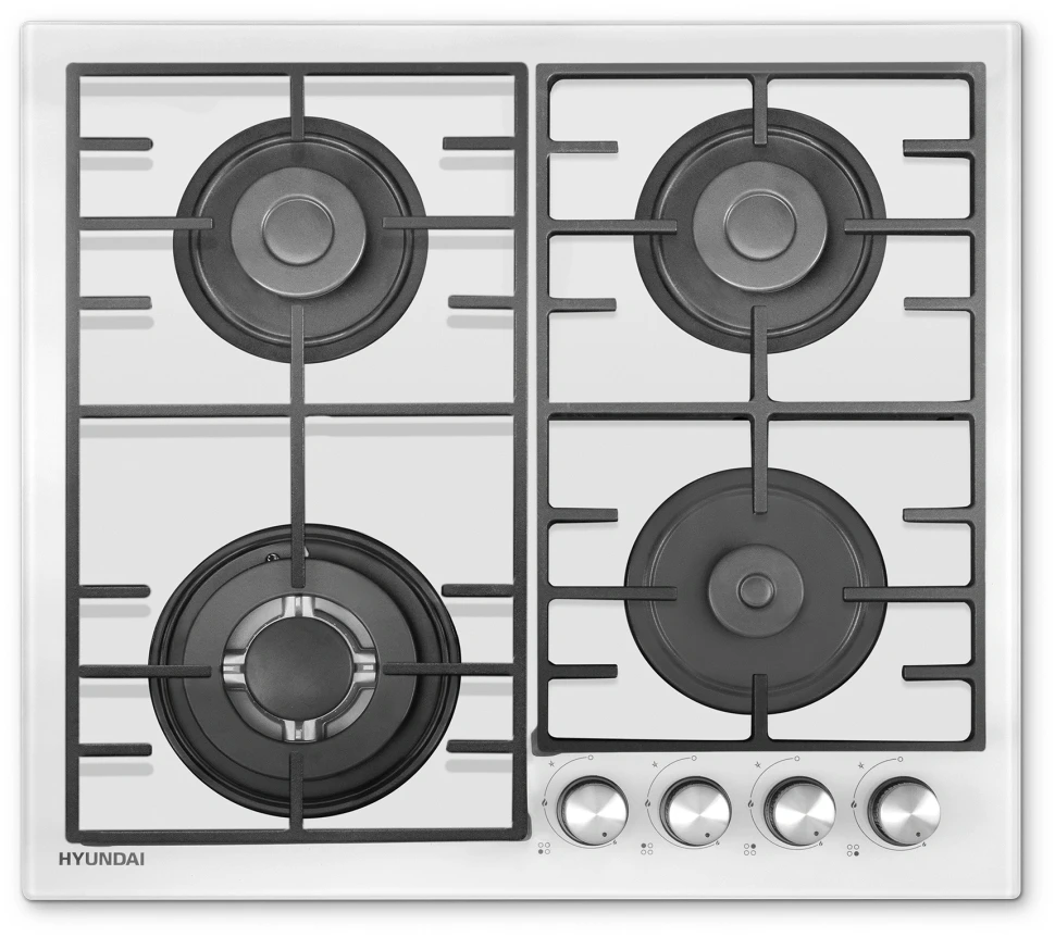 Газовая варочная поверхность Hyundai HHG 6438 WG белый
