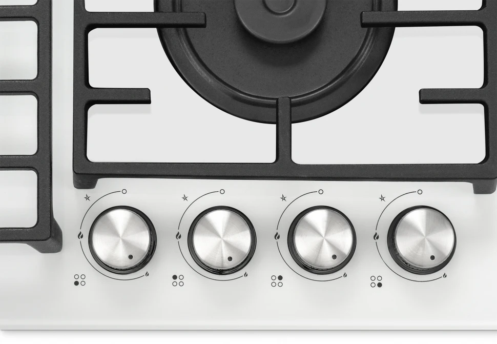 Газовая варочная поверхность Hyundai HHG 6438 WG белый