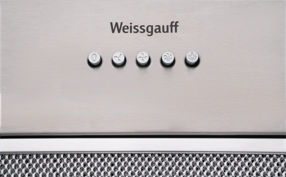 Вытяжка встраиваемая Weissgauff Dubhe 60 PB IX нержавеющая сталь управление: кнопочное (1 мотор)  