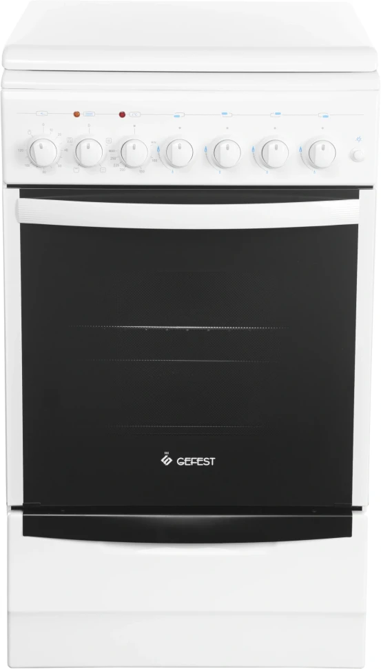 Плита Комбинированная Gefest 5102-02 белый (металлическая крышка) реш.чугун