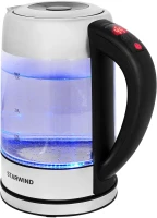 Чайник электрический Starwind SKG5213 1.7л. 2200Вт черный/серебристый корпус: стекло/металл/пластик