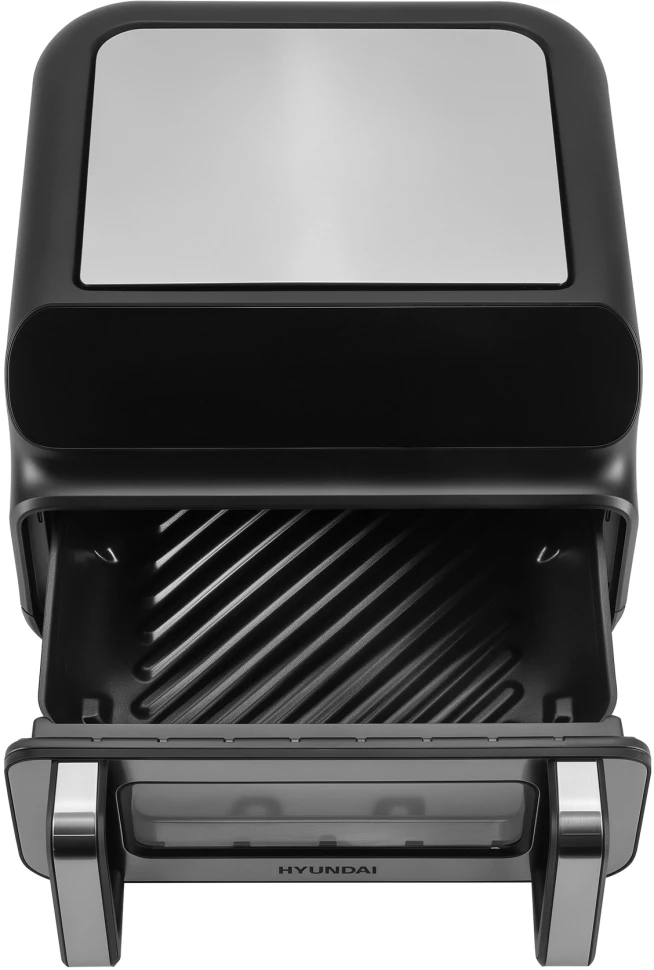 Аэрогриль Hyundai HYF-9080 2000Вт черный/серебристый