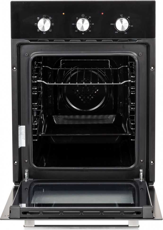 Духовой шкаф Электрический Lex EDM 4570 BL стекло черное