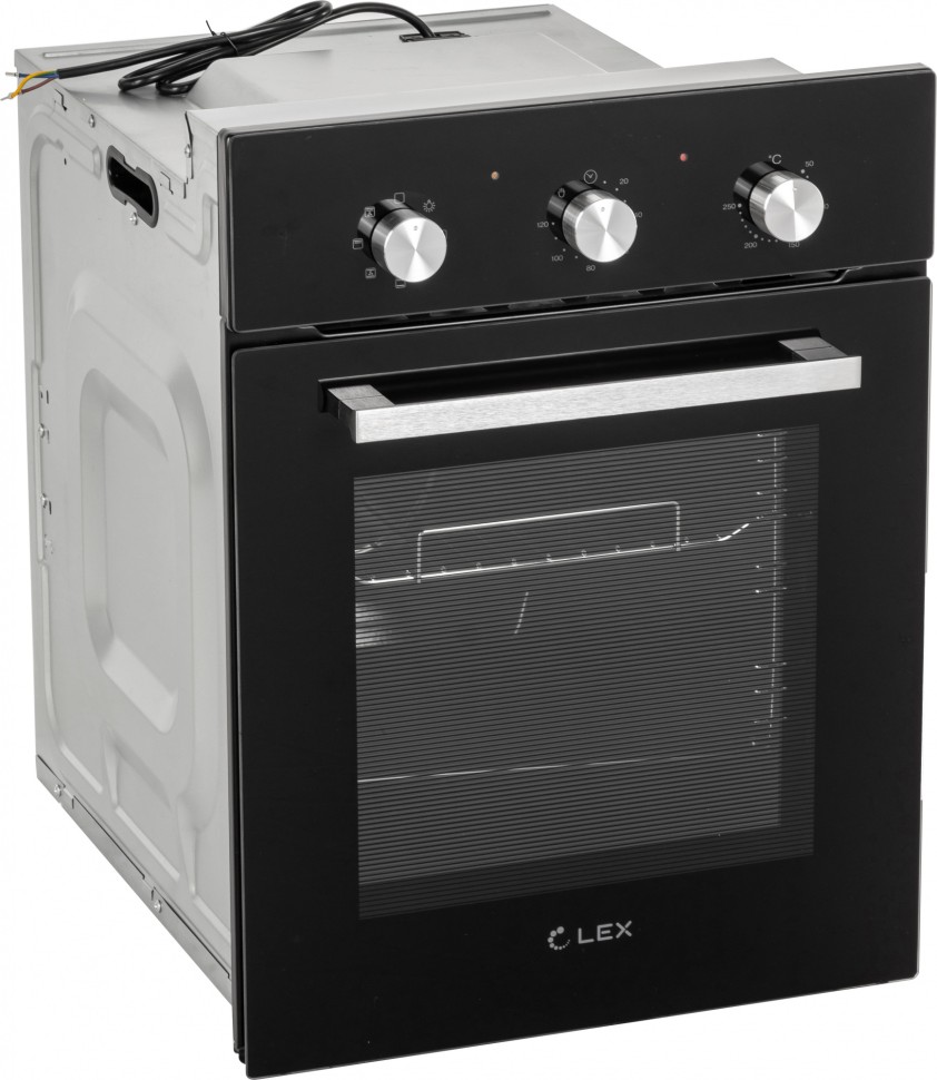 Духовой шкаф Электрический Lex EDM 4570 BL стекло черное