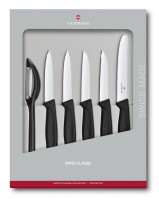 Набор ножей кухон. Victorinox Swiss Classic Paring 6.7113.6G компл.:6предм. черный подар.коробка