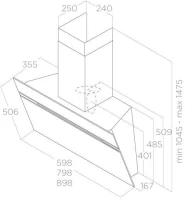 Вытяжка каминная Elica Stripe IX/A/90/LX нержавеющая сталь управление: сенсорное (1 мотор)