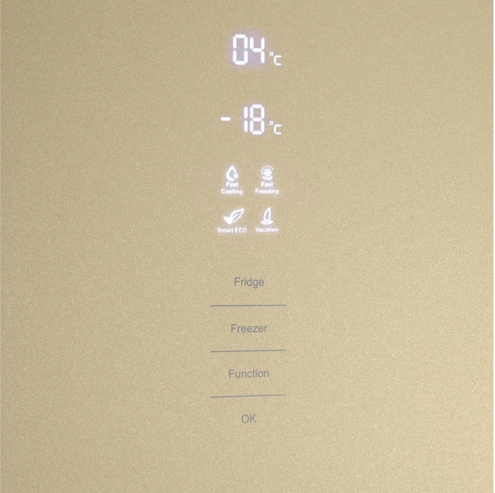 Холодильник Maunfeld MFF185NFBG 2-хкамерн. бежевый инвертер