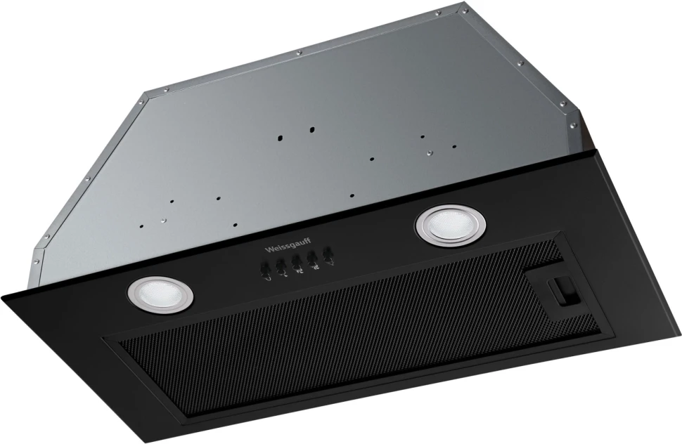 Вытяжка встраиваемая Weissgauff Dubhe 60 PB BL черный управление: кнопочное (1 мотор)  