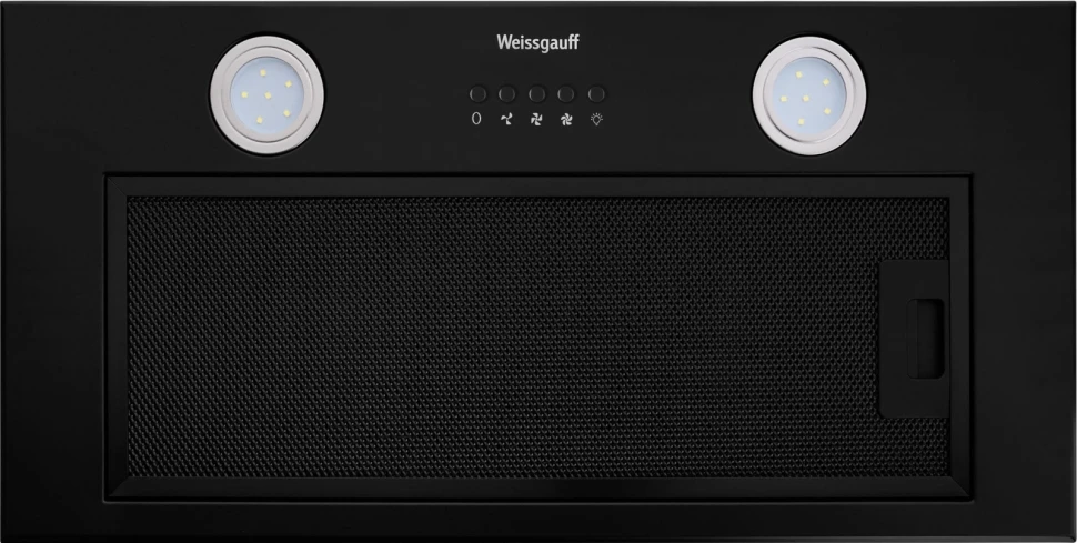 Вытяжка встраиваемая Weissgauff Dubhe 60 PB BL черный управление: кнопочное (1 мотор)  
