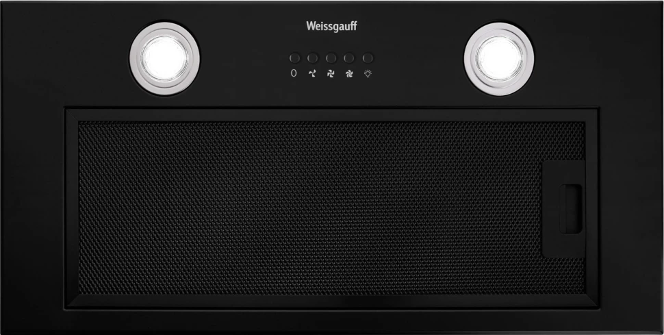 Вытяжка встраиваемая Weissgauff Dubhe 60 PB BL черный управление: кнопочное (1 мотор)  