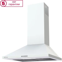 Вытяжка каминная Krona Bella 600 белый управление: кнопочное (1 мотор)