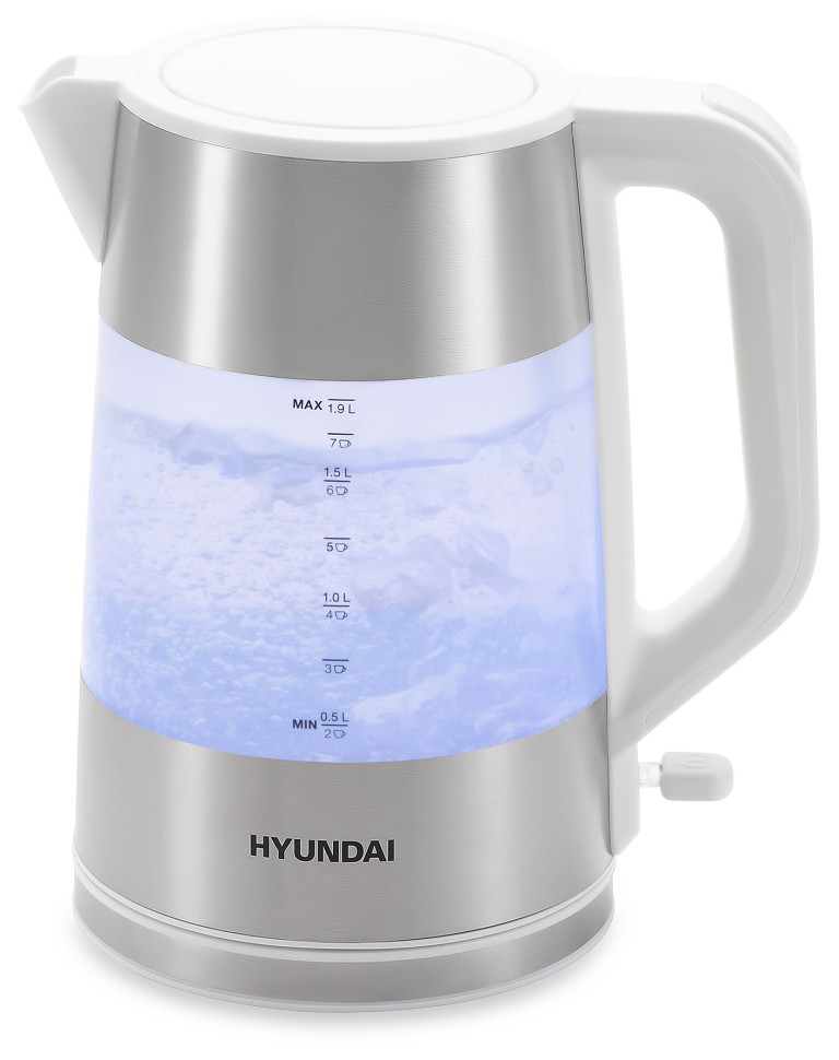 Чайник электрический Hyundai HYK-P4025 1.9л. 2200Вт белый корпус: пластик  