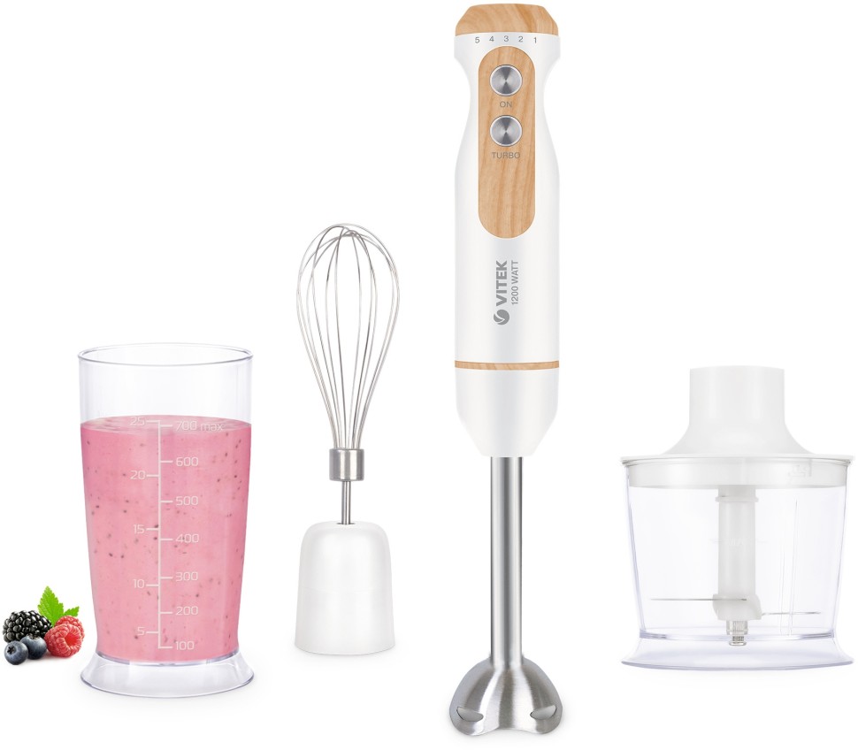 Блендер погружной Vitek VT-3000 1200Вт разноцветный  