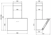 Вытяжка каминная Elikor Антрацит 60П-650-Е3Д белый управление: сенсорное (1 мотор)