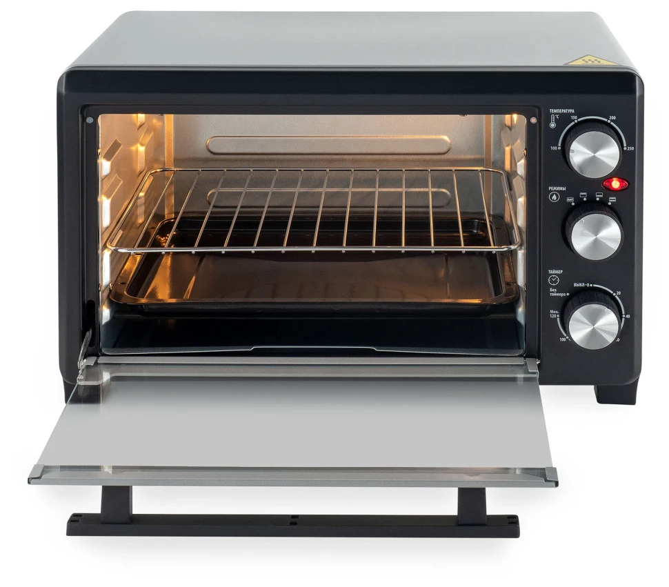 Мини-печь Hyundai MIO-HY072 23л. 1500Вт серебристый/черный  