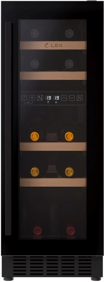 Винный шкаф Lex LWD3017BL dual zone 1-нокамерн. черный