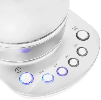 Чайник электрический Hyundai HYK-G4033 1.7л. 2200Вт белый/серебристый корпус: стекло