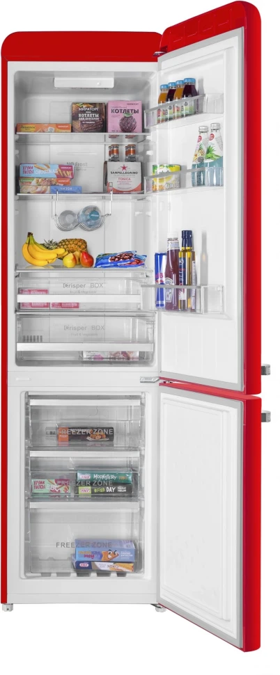 Холодильник Maunfeld MFF186NFRR 2-хкамерн. красный  