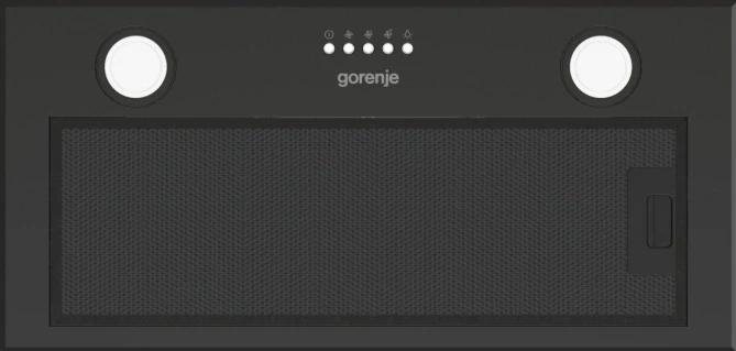 Вытяжка встраиваемая Gorenje BHI626E6B черный управление: кнопочное (1 мотор)  