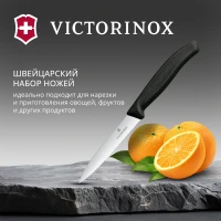Набор ножей кухон. Victorinox Swiss Classic Paring 6.7733.6 для овощей компл.:6предм. черный карт.коробка