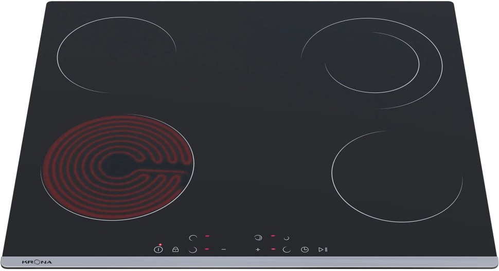 Варочная поверхность Krona Luna черный/нержавеющая сталь  