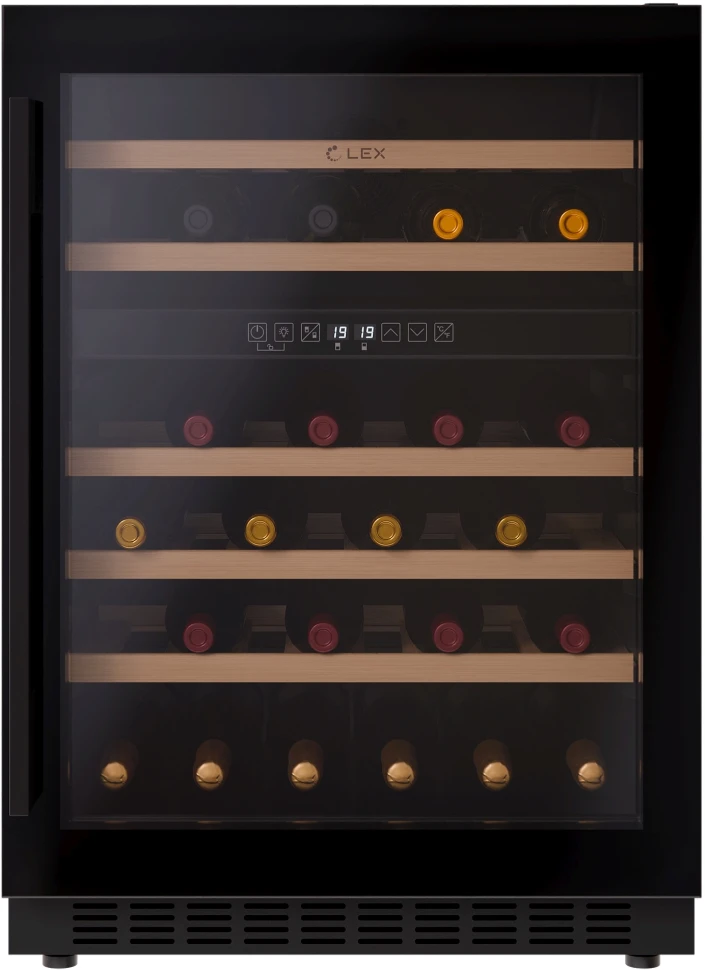 Винный шкаф Lex LWD6046BL dual zone 1-нокамерн. черный
