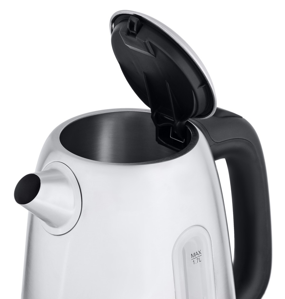 Чайник электрический Starwind SKS3210 1.7л. 2200Вт серебристый/черный корпус: металл/пластик  