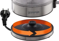 Чайник электрический Gorenje K17GDW 1.7л. 2200Вт черный корпус: металл/пластик
