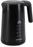 Чайник электрический Hyundai HYK-S4017 1.7л. 2200Вт черный корпус: металл