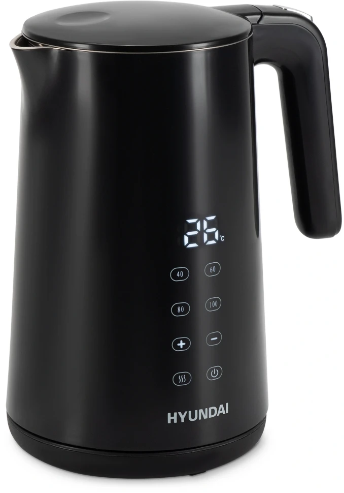 Чайник электрический Hyundai HYK-S4017 1.7л. 2200Вт черный корпус: металл