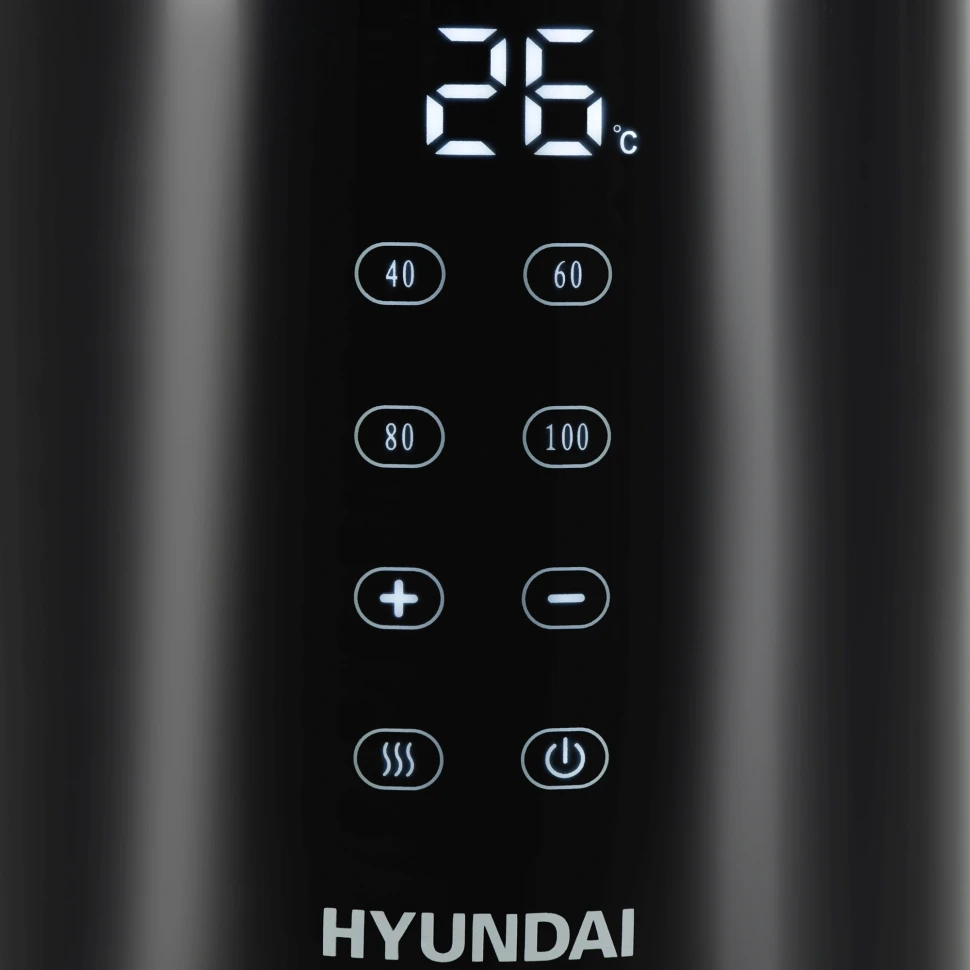 Чайник электрический Hyundai HYK-S4017 1.7л. 2200Вт черный корпус: металл