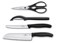 Набор ножей кухон. Victorinox Swiss Classic Kitchen Set, 4 pieces 6.7133.4G (6.7133.4G) компл.:4предм. черный подар.коробка