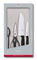 Набор ножей кухон. Victorinox Swiss Classic Kitchen Set, 4 pieces 6.7133.4G (6.7133.4G) компл.:4предм. черный подар.коробка