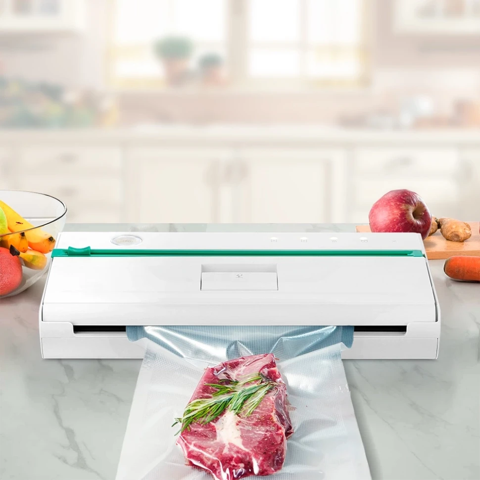 Вакуумный упаковщик Kitfort КТ-1540 120Вт 0.45Бар шир.пак.:28см белый/зеленый