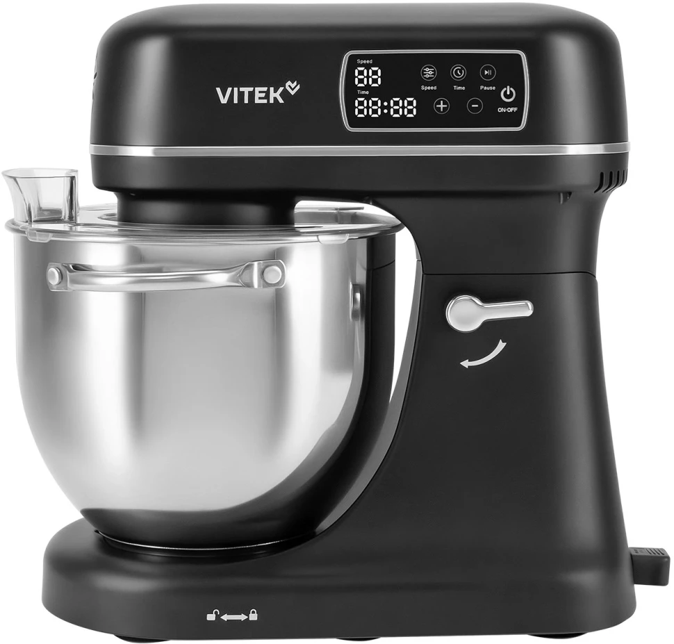 Миксер планетарный Vitek VT-PM0770 1100Вт черный