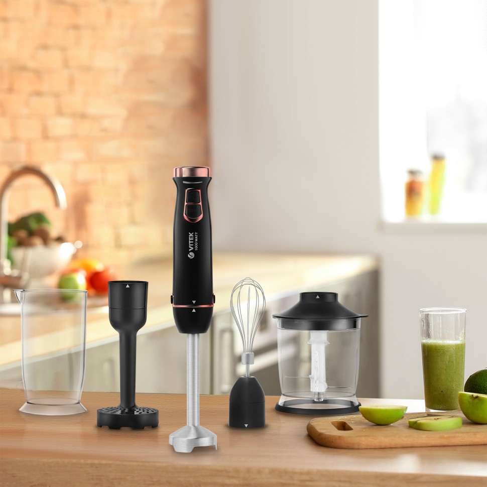 Блендер погружной Vitek VT-3402 1000Вт разноцветный  