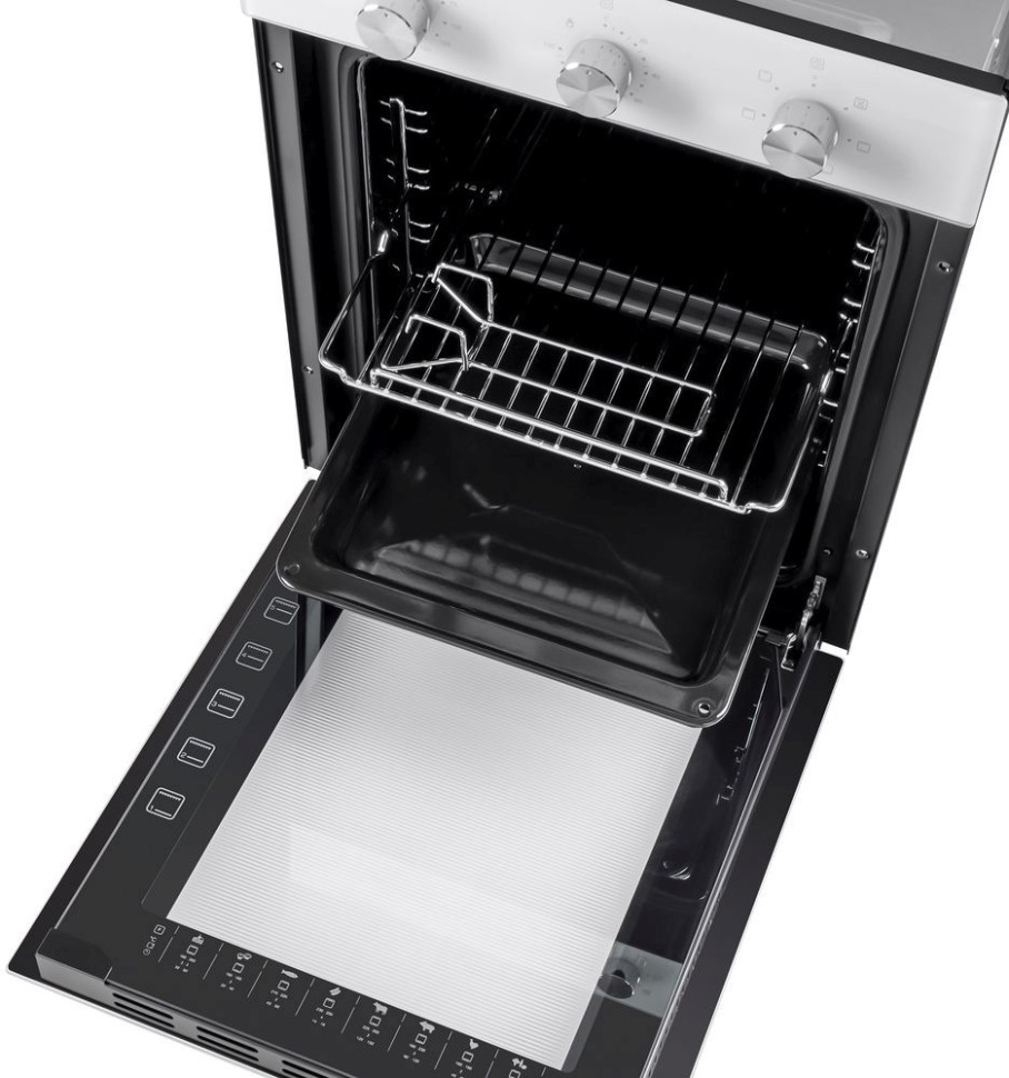 Духовой шкаф Электрический Maunfeld EOEC516W белый/серебристый  