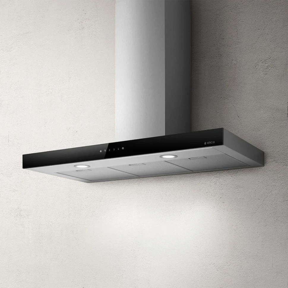 Вытяжка каминная Elica Joy BLIX/A/60 нержавеющая сталь/черное стекло управление: сенсорное (1 мотор)  