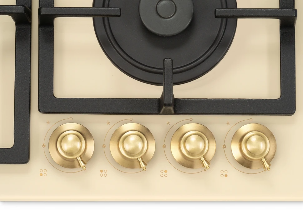 Газовая варочная поверхность Hyundai HHG 6436 BE бежевый