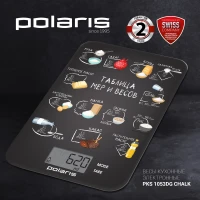 Весы кухонные электронные Polaris PKS 1053DG макс.вес:10кг рисунок