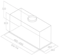 Вытяжка встраиваемая Elica Lane Sensor BLMAT/A/72 черный управление: кнопочное (1 мотор)
