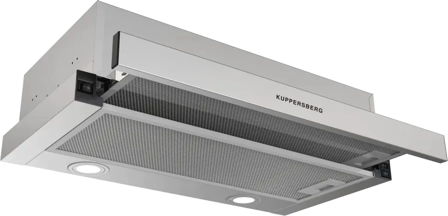 Вытяжка встраиваемая Kuppersberg Slimdual 60 X нержавеющая сталь управление: кнопочное (2 мотора)