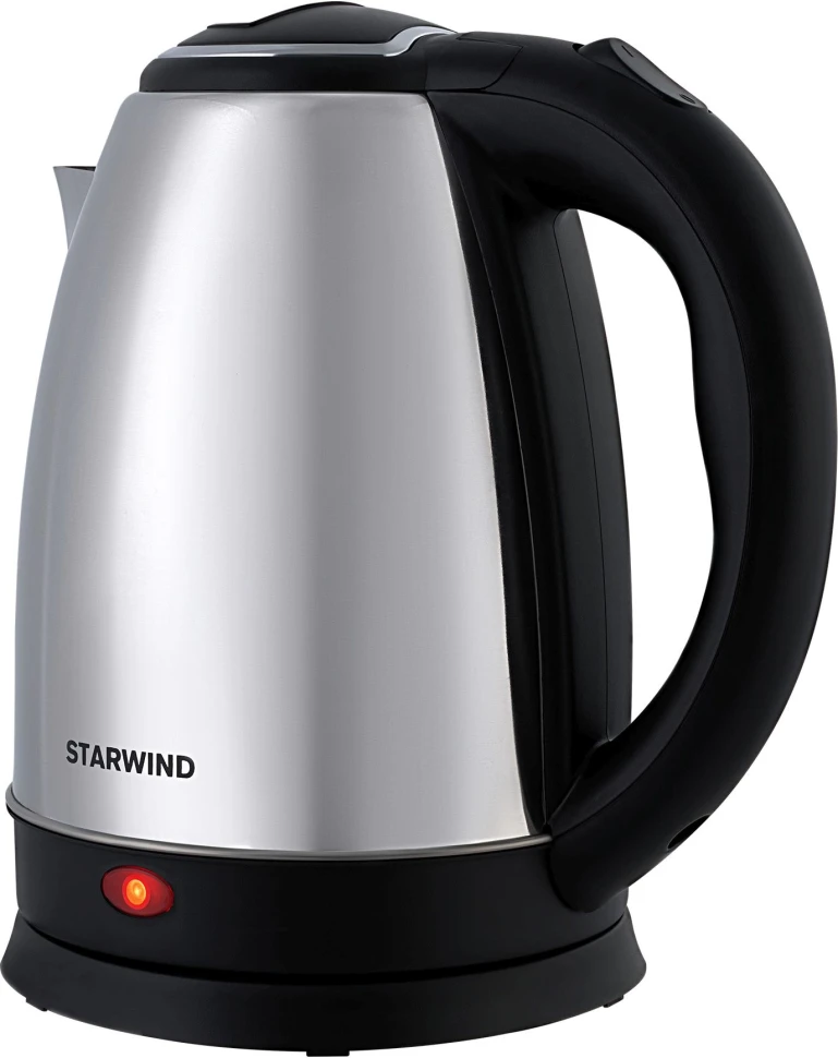 Чайник электрический Starwind SKS1771 1.8л. 1700Вт серебристый/черный корпус: металл/пластик