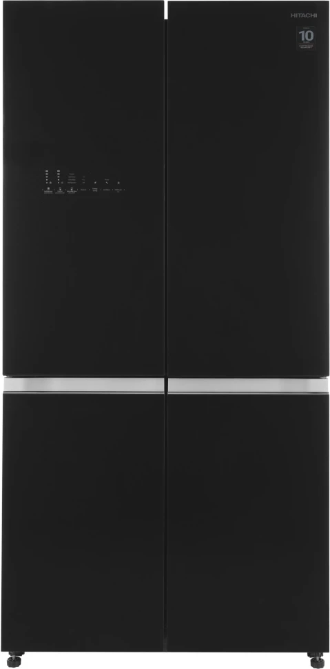 Холодильник Hitachi R-WB820VUC2 GBK 3-хкамерн. черный стекло инвертер