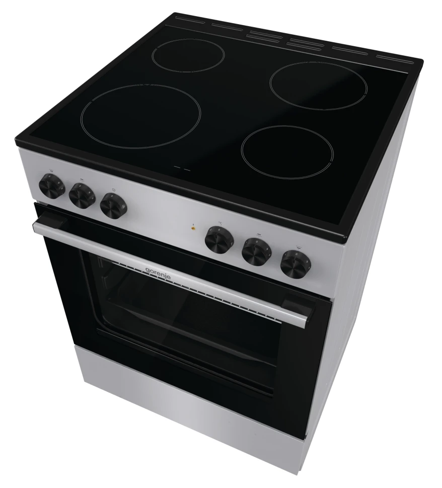 Плита Электрическая Gorenje GEC6A11SG серый стеклокерамика (без крышки)