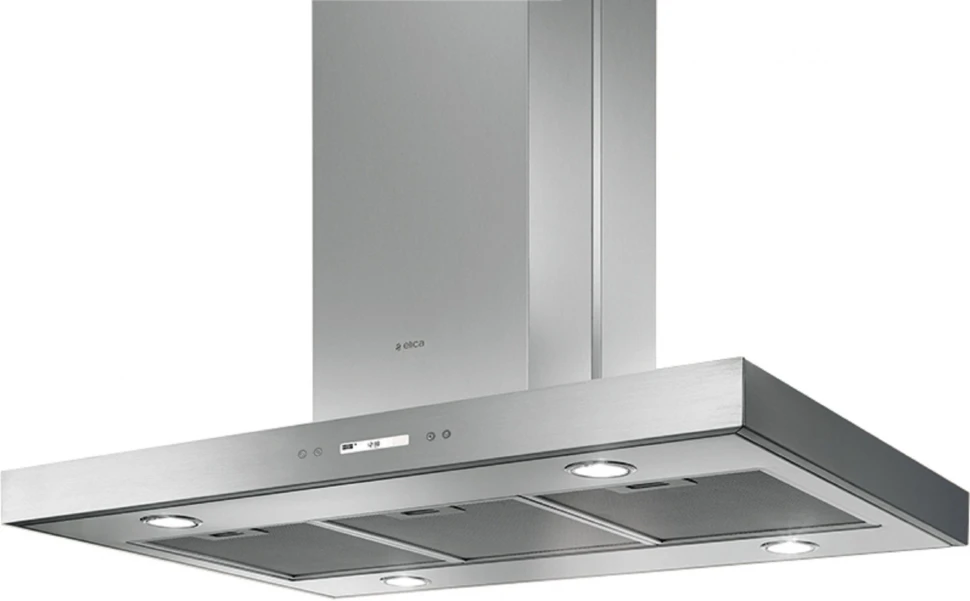 Вытяжка каминная Elica Spot Plus Island IX/A/90 нержавеющая сталь управление: сенсорное (1 мотор)  