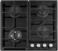 Газовая варочная поверхность Hyundai HHG 6438 BG черный