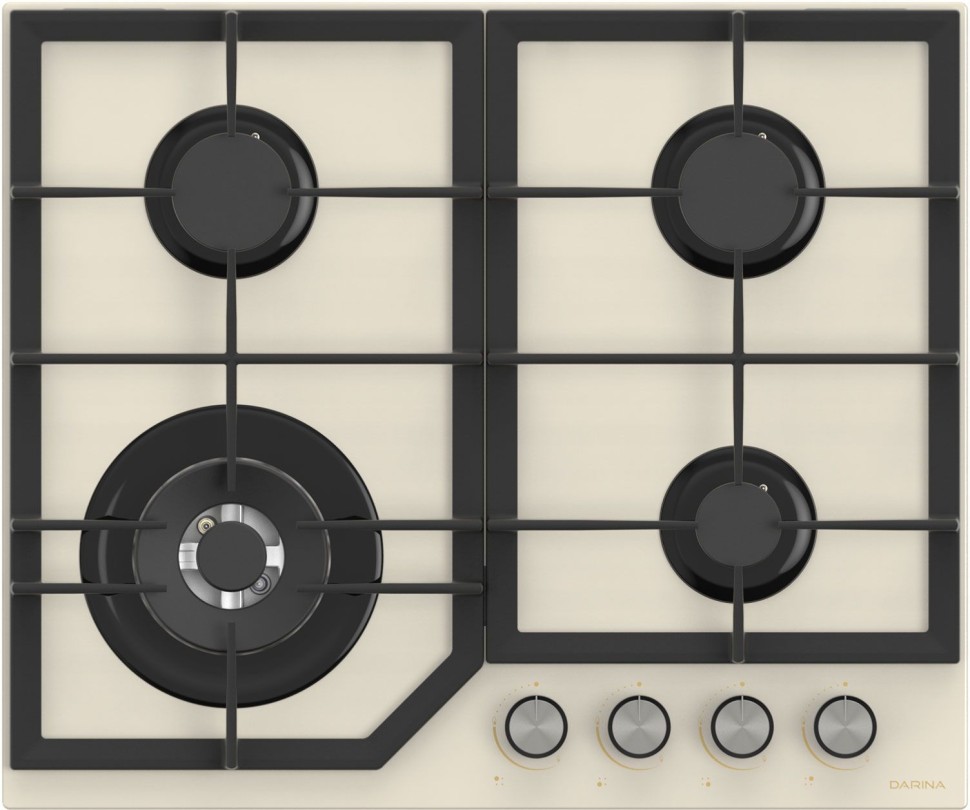 Газовая варочная поверхность Darina ER4 BGC 341 08 Bg стекло бежевый  