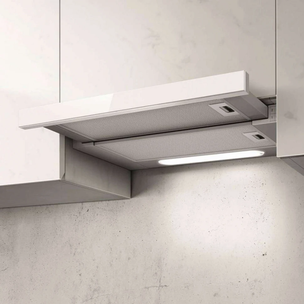 Вытяжка встраиваемая Elica Elite 14 Lux GRVTWH/A/90 серый/белый управление: кнопочное (1 мотор)  